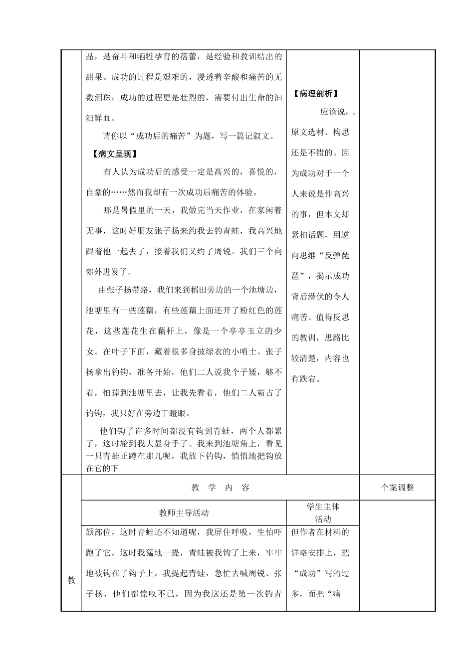 江苏省新沂市阿湖中学九年级语文 作文升格-安排详略 抓住细节作文复习教案_第3页