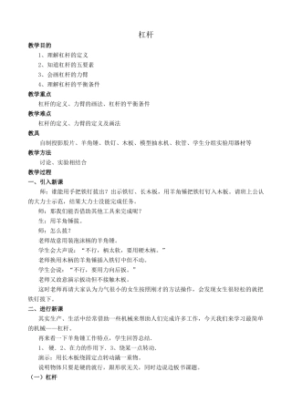 苏科版九年级物理上册杠杆3