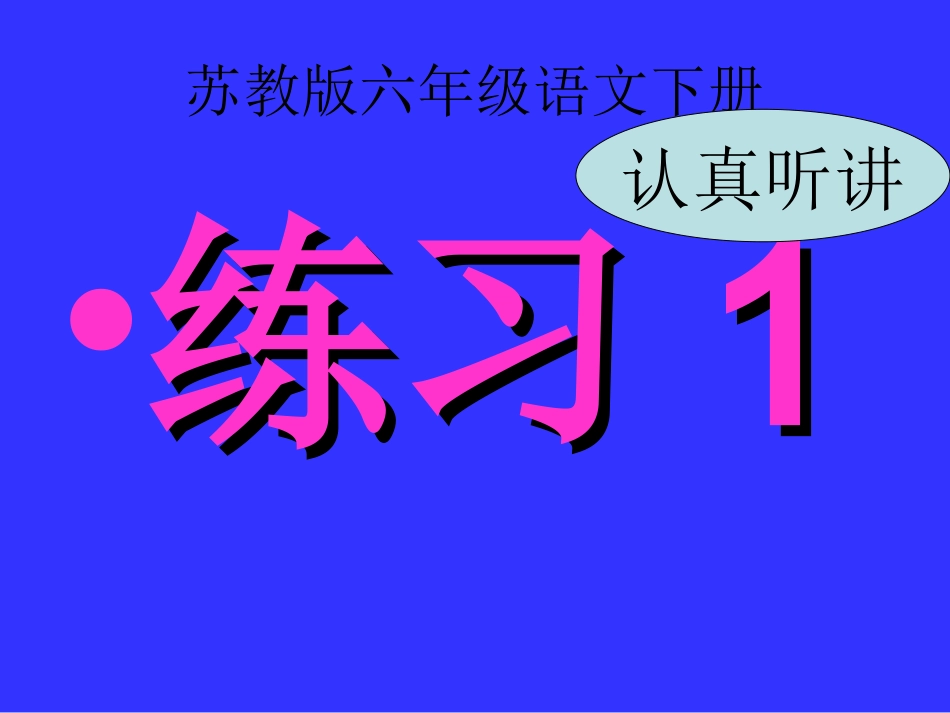 苏教版六年级语文下册练习1PPT_第2页