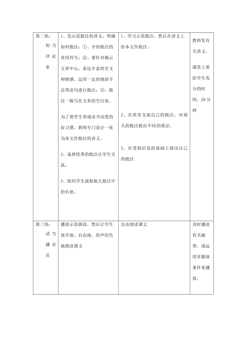 江苏省南通市九年级语文上册 第六单元教案 苏教版_第3页