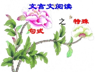 文言特殊句式