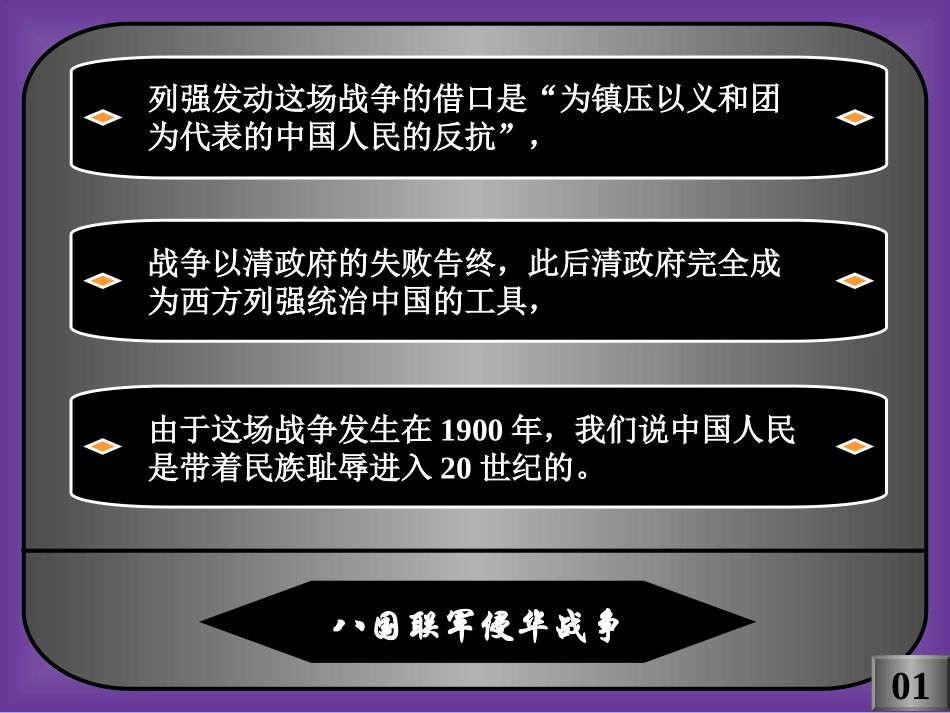 北师大历史___八年级上_期末复习知识竞赛_第3页