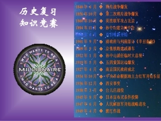 北师大历史___八年级上_期末复习知识竞赛