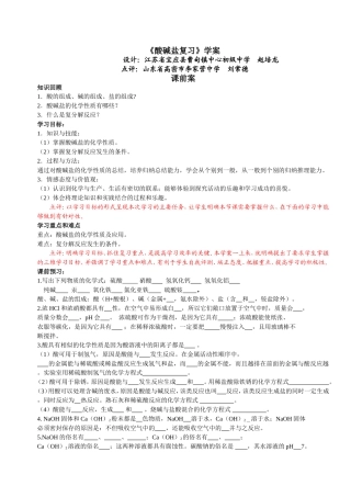 酸碱盐复习学案