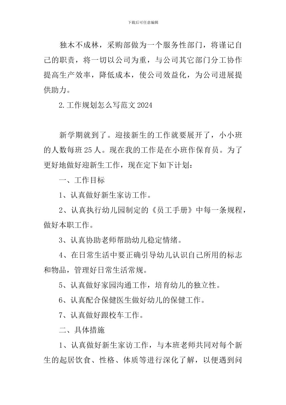 工作规划怎么写范文2024_第3页