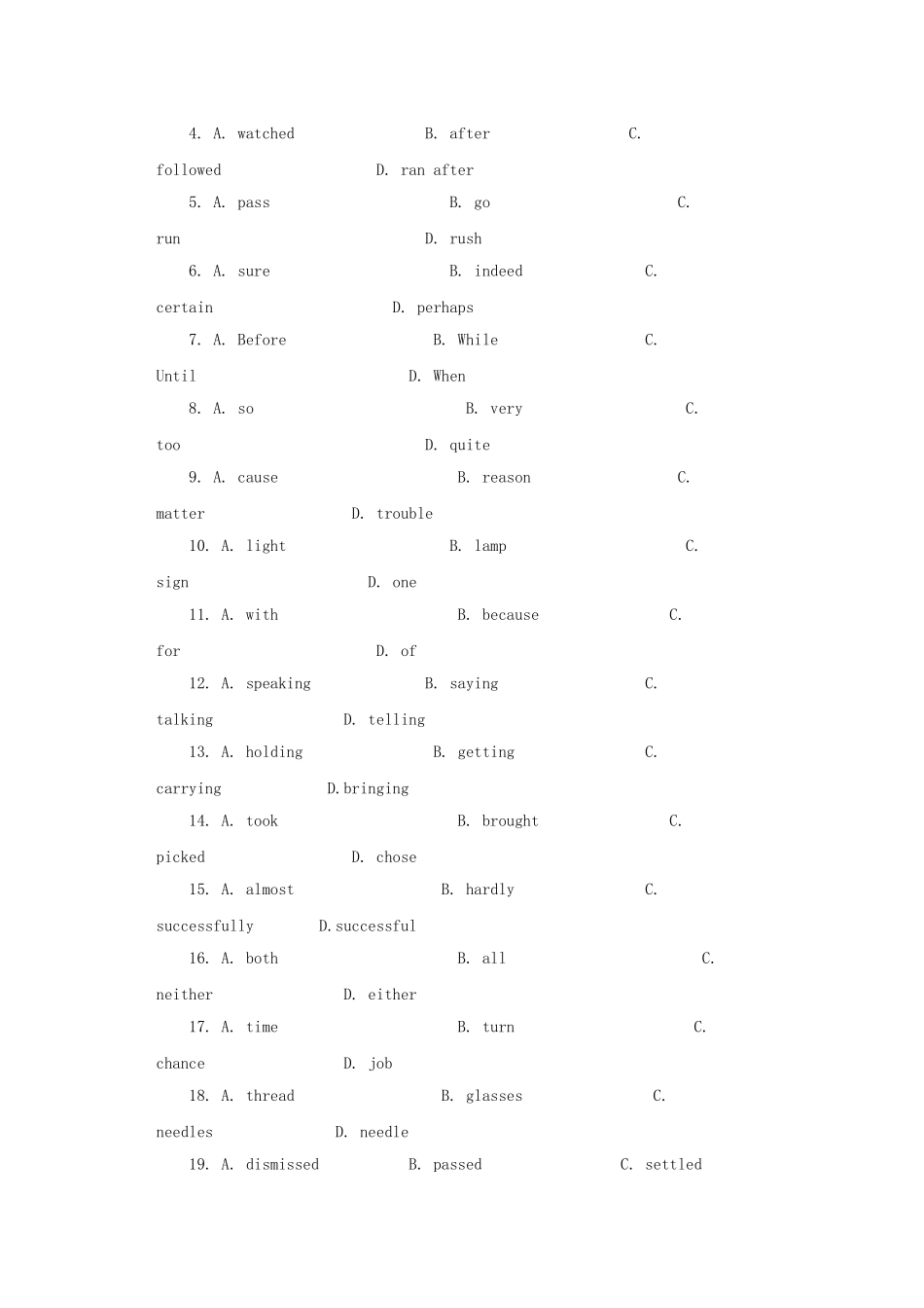 高中英语完形填空1_第2页