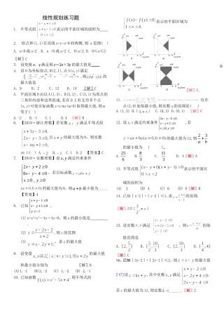 线性规划练习题