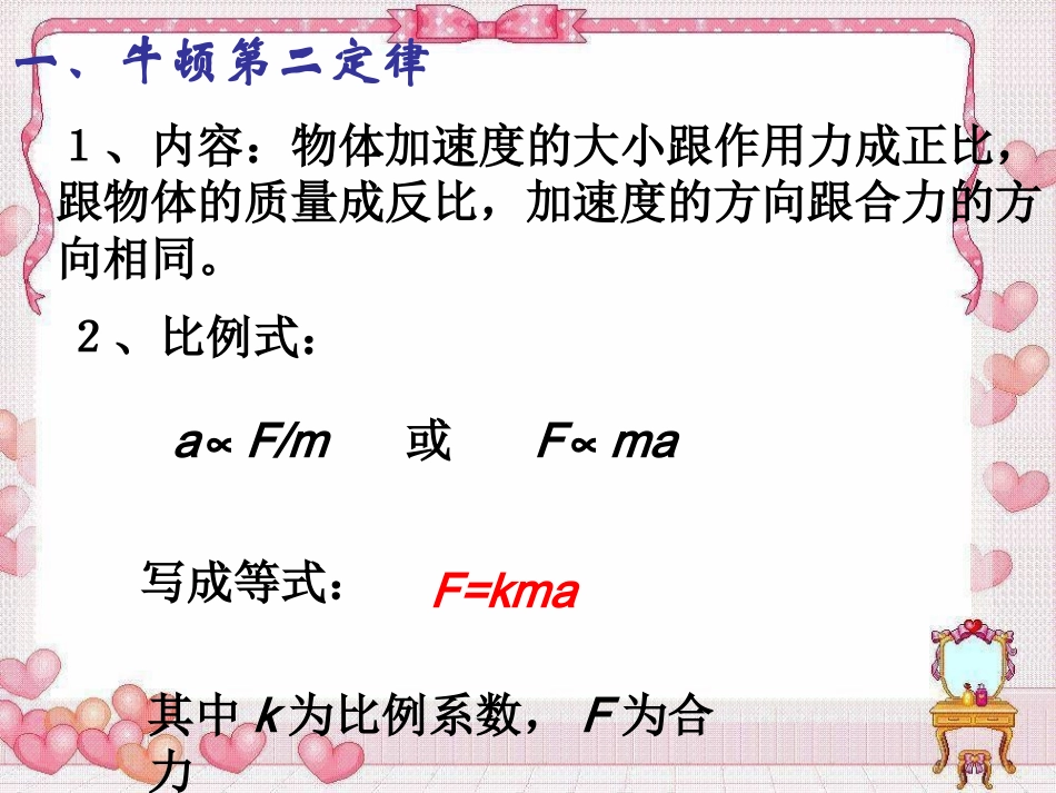 牛顿第二定律课件人教版必修_第3页