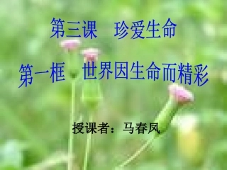 世界因生命而精彩1