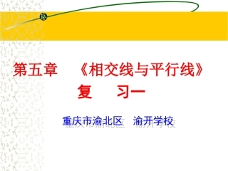 初中一年级数学下册第五章相交线与平行线第一课时课件