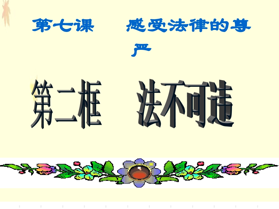人教版七年级下册思品__法不可违_课件_第2页
