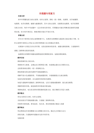 湖北省黄冈市中考物理专题复习《作图专题》教学设计8-人教版初中九年级全册物理教案
