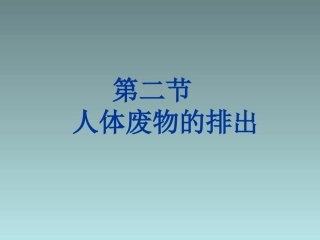 《人体废物的排出》课件1