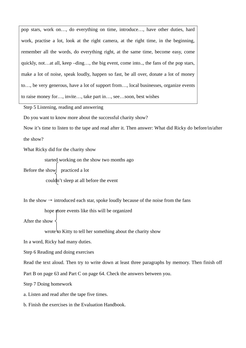 牛津版八年级英语Unit 4 A charity show--Reading I [ty]_第3页