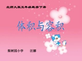 《体积与容积》PPT课件