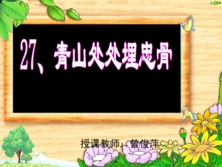 青山处处埋忠骨PPT5