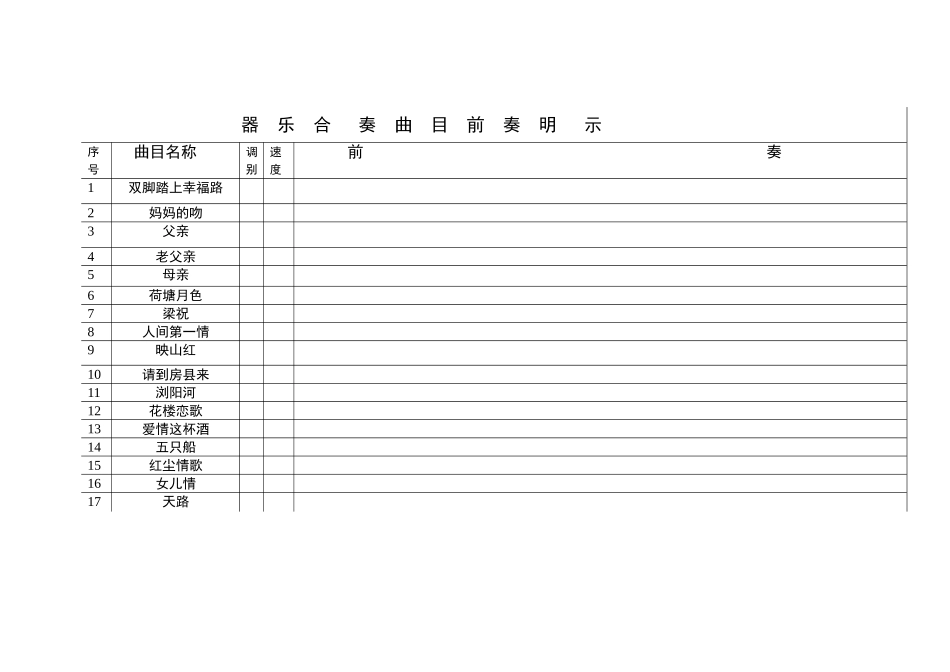 器乐合奏曲目前奏明示_第1页