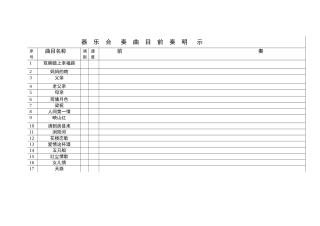 器乐合奏曲目前奏明示