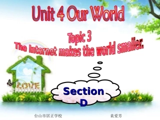 仁爱版八上-Unit4Topic3SectionD