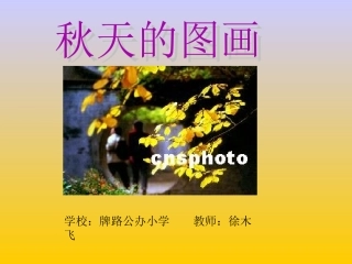 人教版小学语文二年级上册《秋天的图画》PPT课件徐