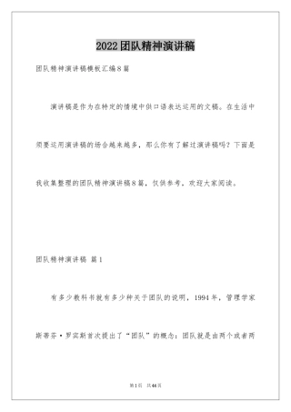 2024团队精神演讲稿_446