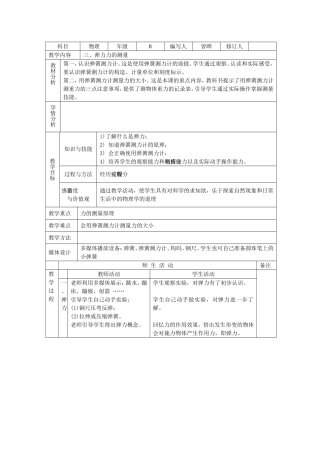 弹力力的测量