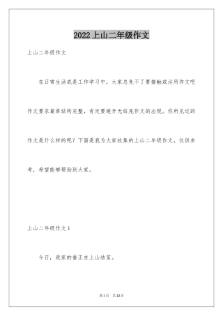 2024上山二年级作文_2