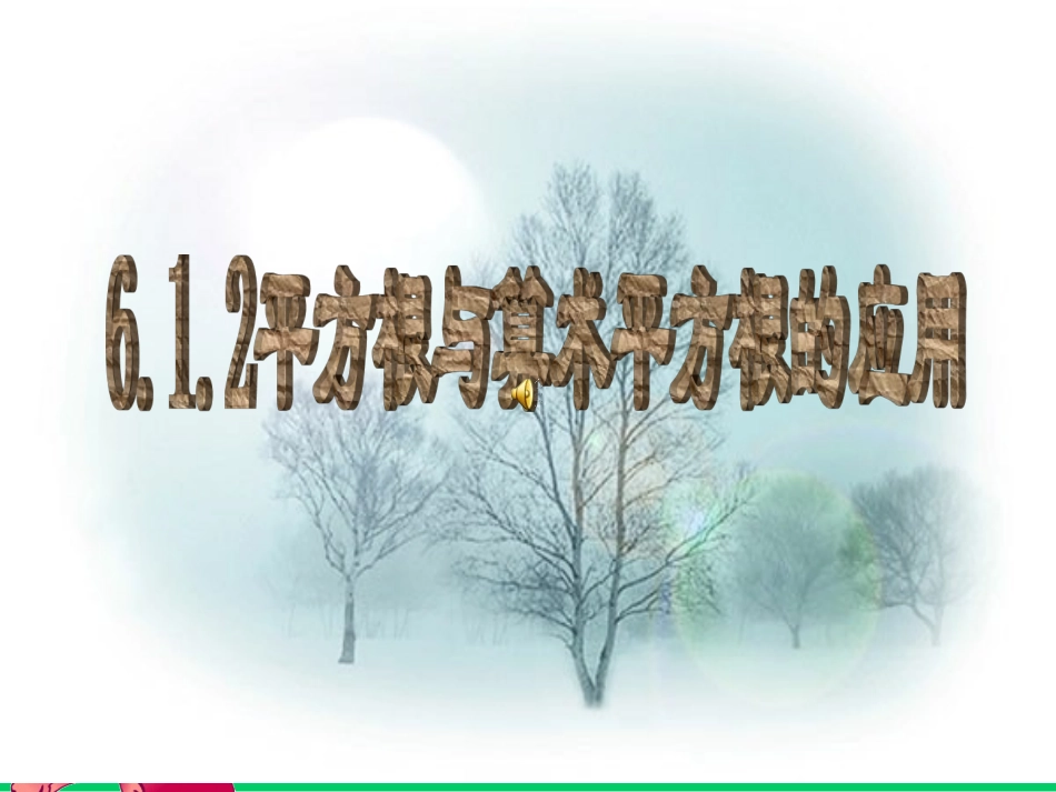 平方根及算数平方根的应用_第1页
