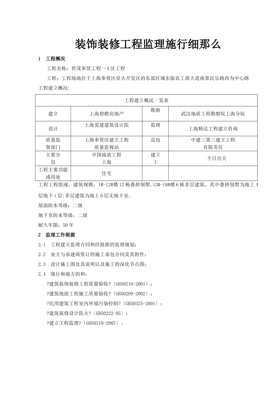 世茂奉贤项目一期A区装饰装修工程监理实施细则_第3页