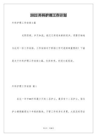 2024外科护理工作计划_10