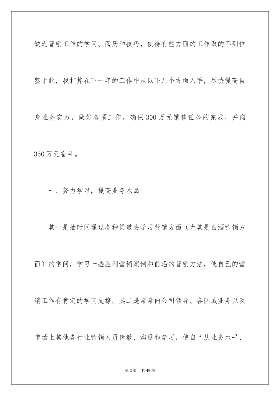 2024业务员工作计划_33_第2页