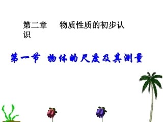 物体的尺度及其测量定稿