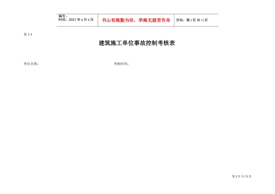 安全生产考核表(DOC69页)_第2页