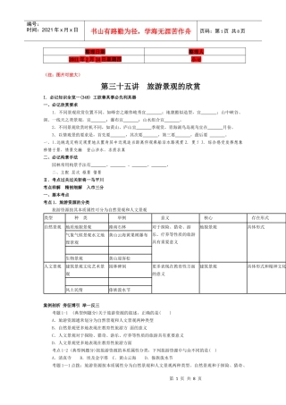 旅游景观的欣赏相关知识