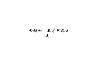 专题六　数学思想方法