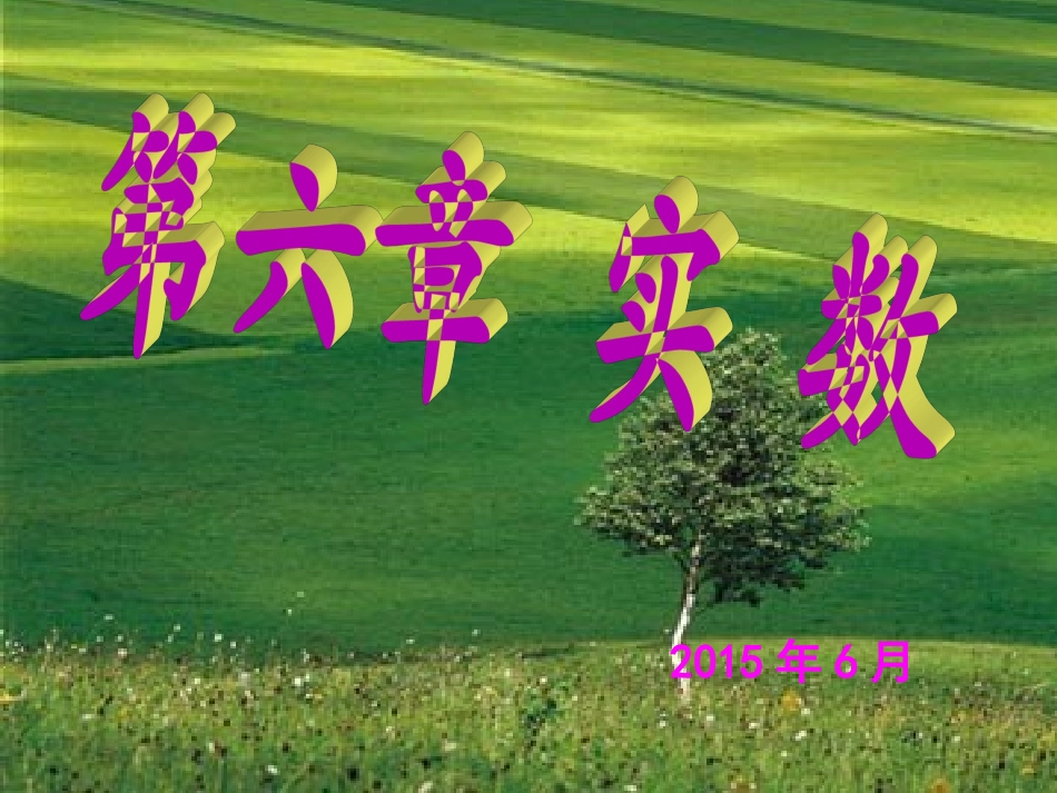 2013新人教版七年级数学下册第六章实数期末复习课件_第1页