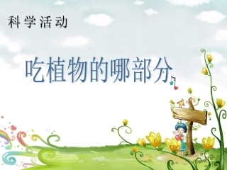 《吃植物的哪部分》