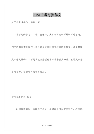 2024中考打算作文_2