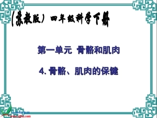 《骨骼肌肉的保健》PPT课件