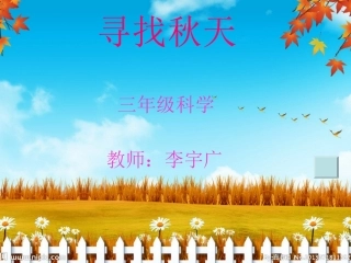 三年级科学《寻找秋天》ok