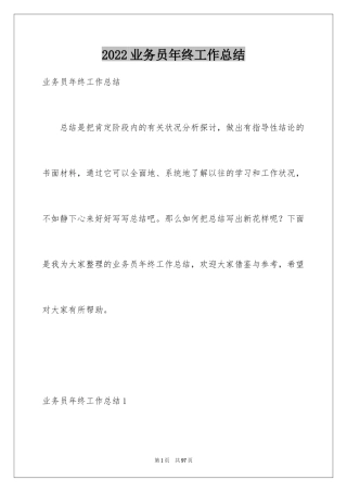 2024业务员年终工作总结_5