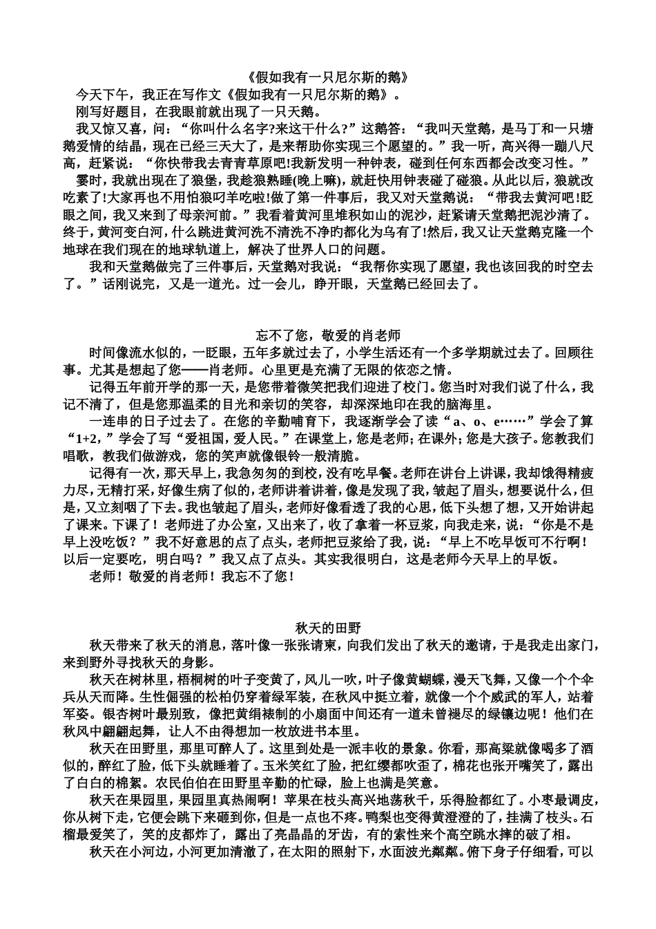 假如我有一只尼尔斯的鹅_第1页