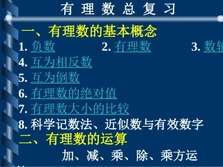 有理数总复习