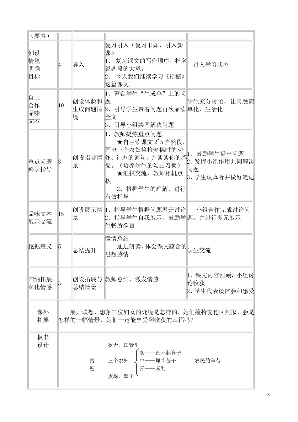 《拾穗》教学教案_第3页