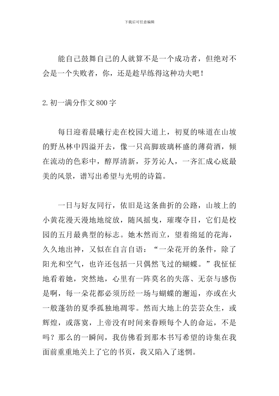 初一满分作文800字_第3页