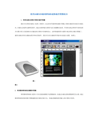 使用扫描仪和数码照相机获取数字图像