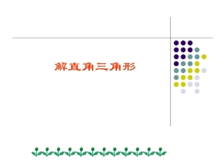 解直角三角形总复习(1)