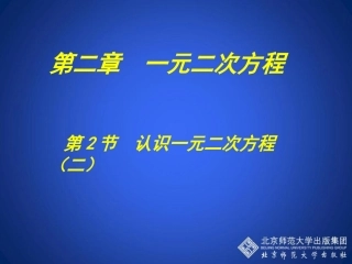 认识一元二次方程二教学课件