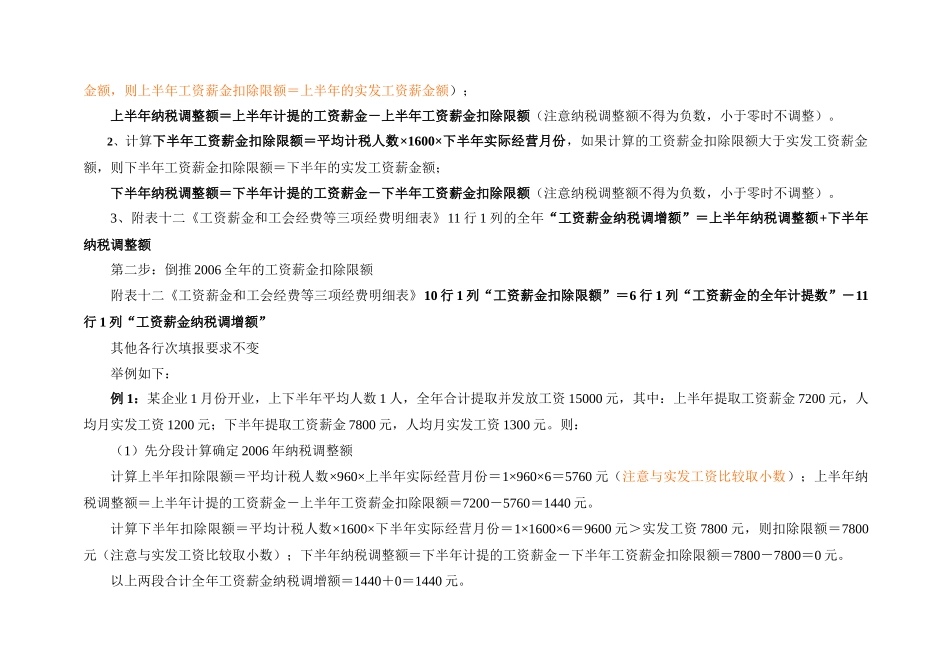 企业所得税年度纳税申报表计税工资调整_第2页