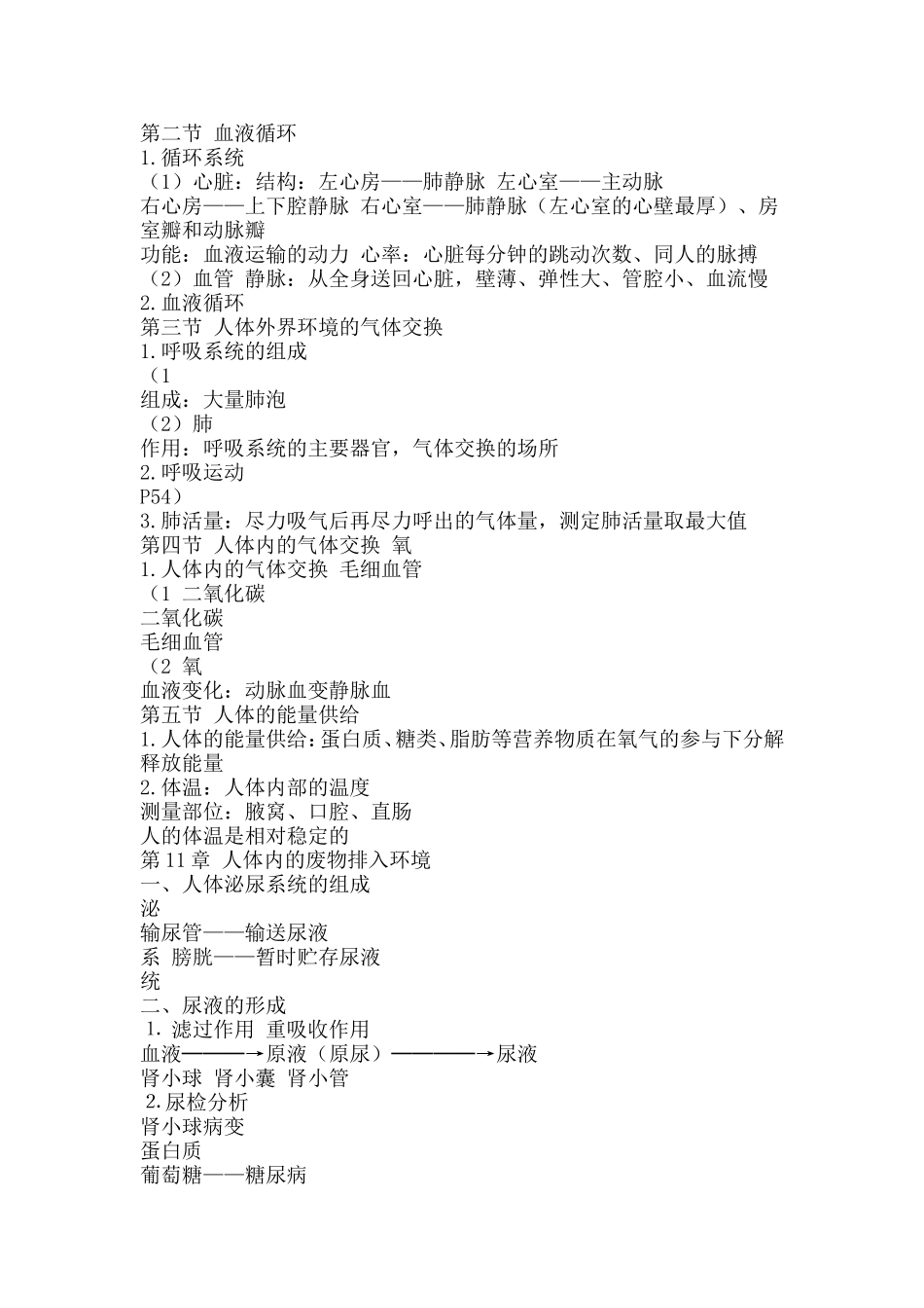 七年级下册苏教版生物复习提纲_第3页
